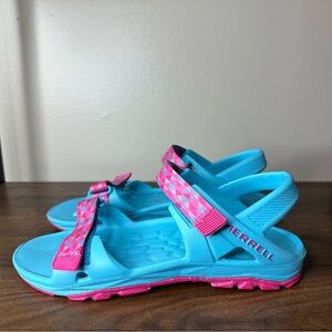 Merrell Hydro Drift Blue & Pink Sandals Sz 7